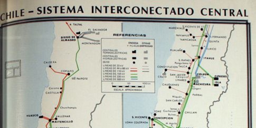 Mapa de Sistema Interconectado Central