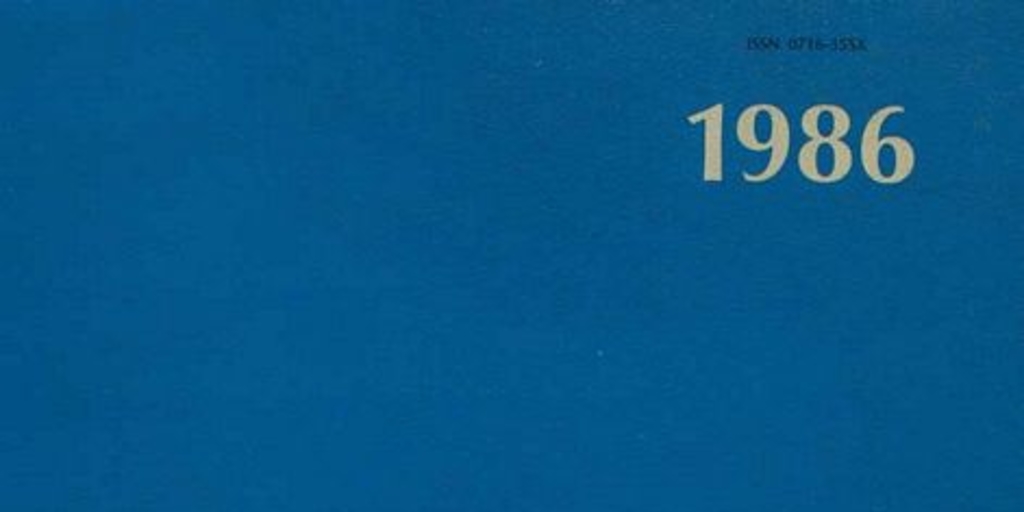 Producción y consumo de energía en Chile: 1986