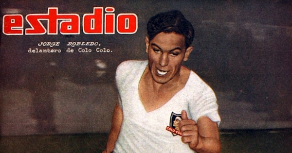 Jorge Robledo, delantero de Colo-Colo, 1953