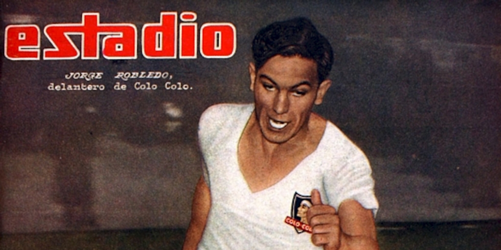 Jorge Robledo, delantero de Colo-Colo, 1953
