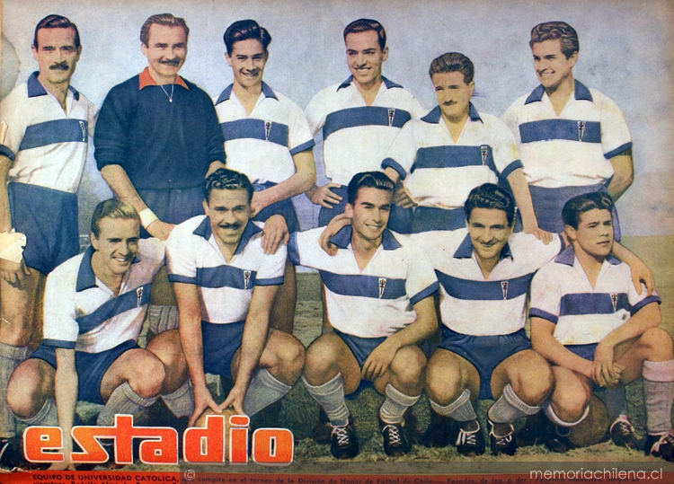 Equipo de Universidad Católica, que compite en el torneo de la división de  honor del fútbol de Chile, 1949 - Memoria Chilena, Biblioteca Nacional de  Chile