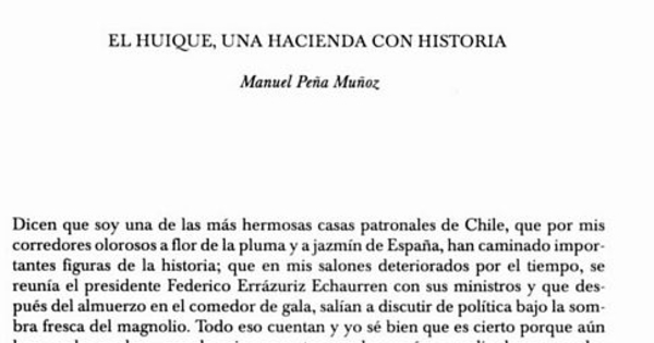 El Huique, una hacienda con historia