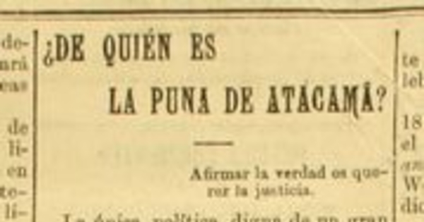 ¿De quién es la Puna de Atacama?