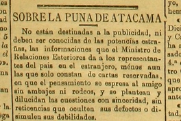 Sobre la Puna de Atacama