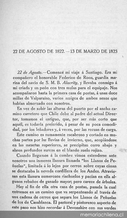 22 de agosto de 1822 - 13 de marzo de 1823