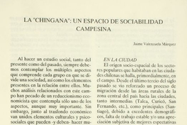 La chingana: un espacio de sociabilidad campesina