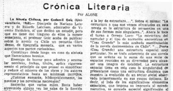 Crónica literaria