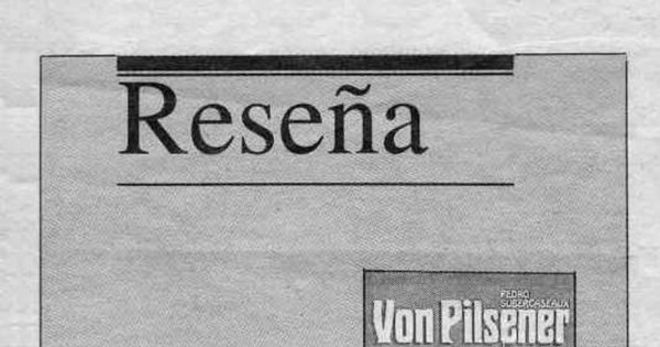 Von Pilsener, primer personaje de la historieta chilena