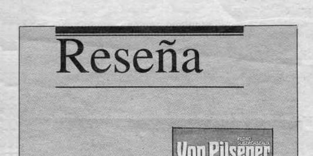 Von Pilsener, primer personaje de la historieta chilena