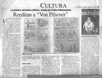 Reeditan a "Von Pilsener"