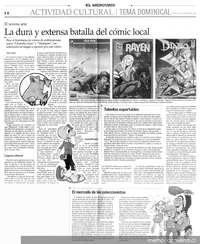 El noveno arte : la dura y extensa batalla del cómic local