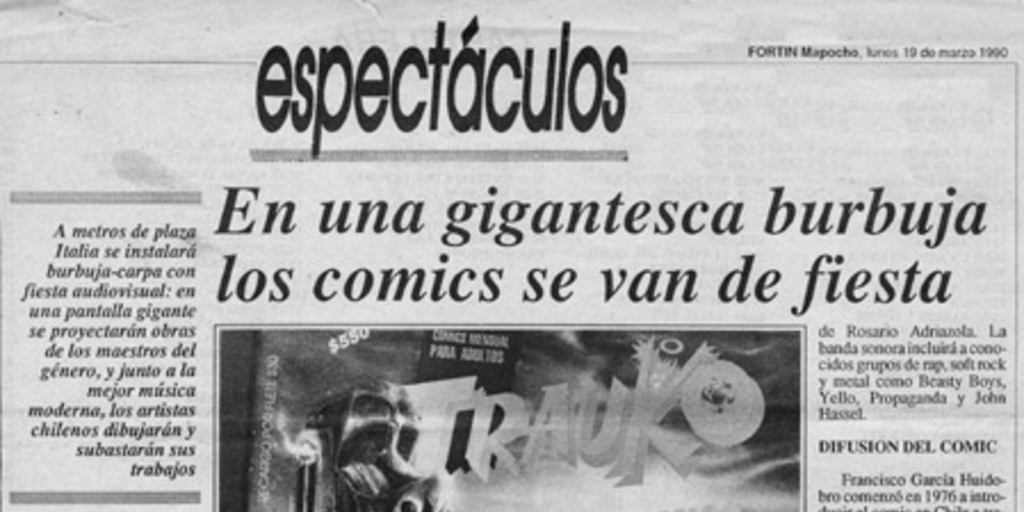 En una gigantesca burbuja los comics se van de fiesta