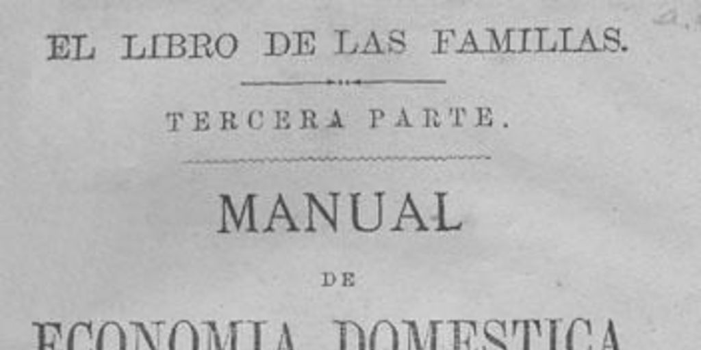 Manual de economía doméstica