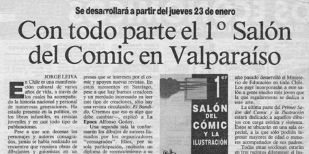 Con todo parte el 1er Salón del Cómic en Valparaíso