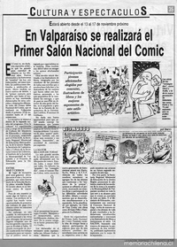 En Valparaíso se realizará el Primer Salón Nacional del Comic