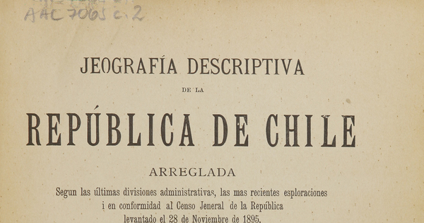 Jeografía descriptiva de la República de Chile