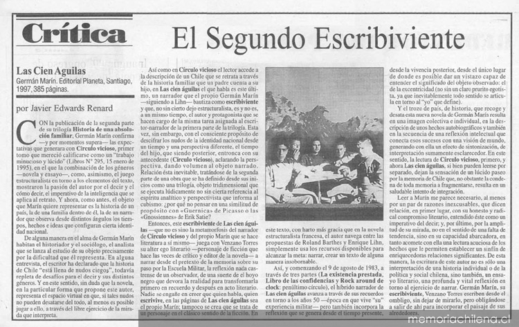 El segundo escribiviente