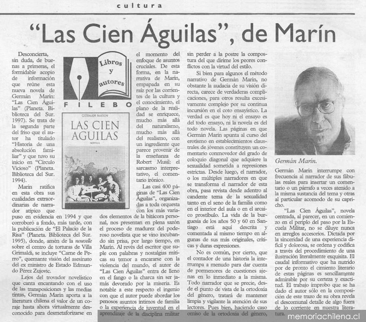 "Las cien águilas", de Marín