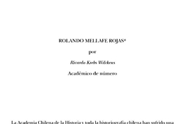 Rolando Mellafe Rojas