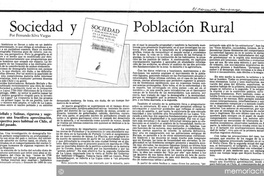 Sociedad y población rural