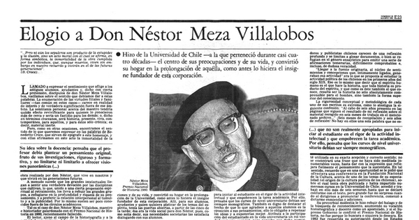 Elogio a don Néstor Meza Villalobos