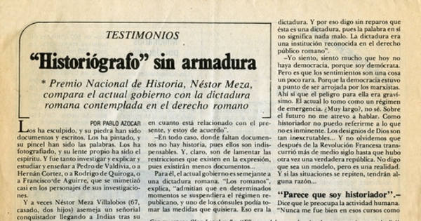 "Historiógrafo" sin armadura