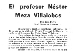 El profesor Néstor Meza Villalobos