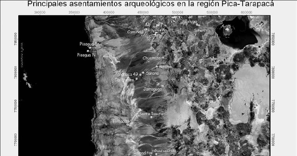 Principales asentamientos arqueológicos en la región Pica-Tarapacá