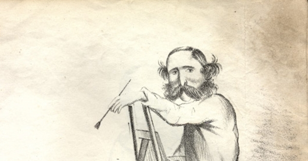 Caricatura de Alejandro Cicarelli, 1858