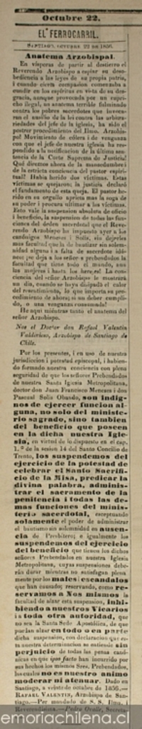 Anatema Arzobispal