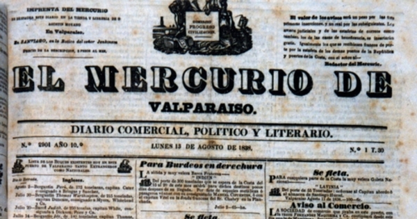 El Mercurio de Valparaíso : 13 de agosto de 1838