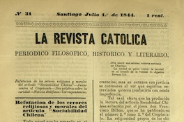 Refutación de los errores religiosos y morales del artículo "Sociabilidad chilena" y "Juicio sobre el Crepúsculo"