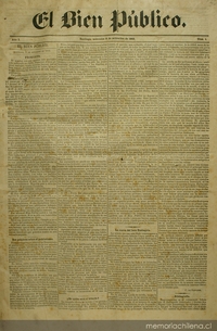 El Bien Público: año 1, n° 1-48, 9 de septiembre de 1863 a 20 de febrero de 1864