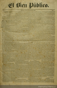 El Bien Público: año 1, n° 1-48, 9 de septiembre de 1863 a 20 de febrero de 1864