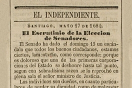 El escrutinio de la elección de senadores