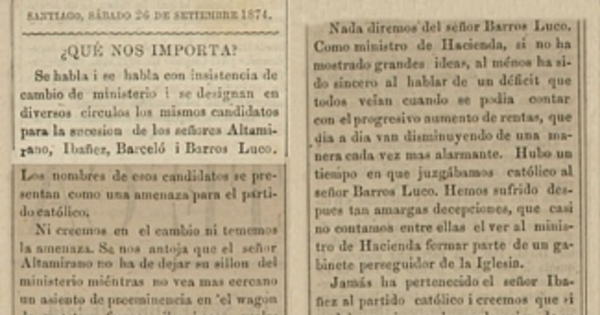 El Estandarte Católico : ¿Qué nos importa?