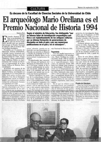 El arqueólogo Mario Orellana es el Premio Nacional de Historia 1994