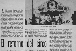 El retorno del circo