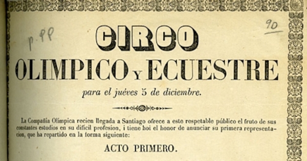 Circo olímpico y ecuestre: para el jueves 5 de diciembre