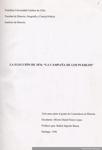 La elección de 1876 : "la campaña de los pueblos"