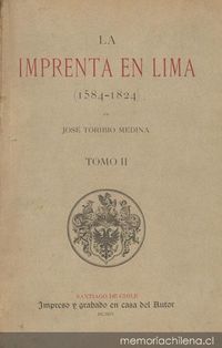 La imprenta en Lima : (1584-1824)