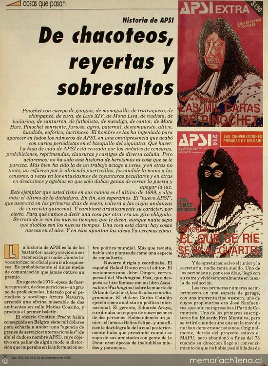 De chacoteos, reyertas y sobresaltos: historia de APSI