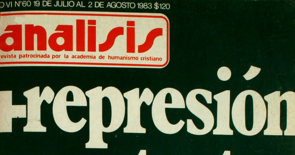 Análisis: año VI, n° 60, julio de 1983