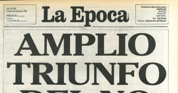 La Época: n° 566, de de octubre de 1988