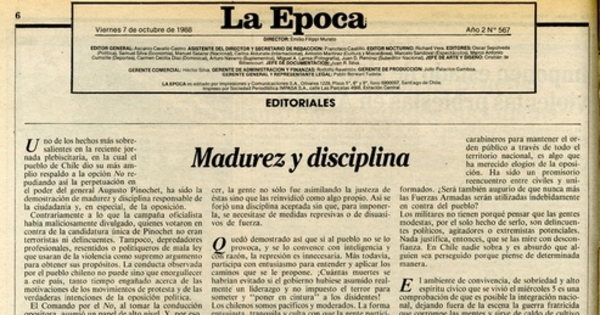 Editorial de La Época