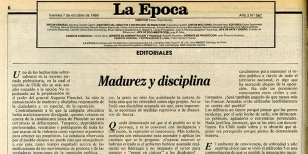 Editorial de La Época