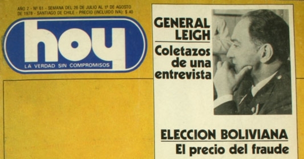 Hoy: n° 61, 26 de julio al 1 de agosto de 1978