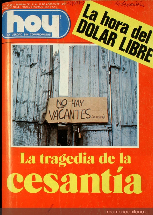 Hoy: año 6, nº 264, 11 al 17 de agosto de 1982