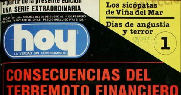 Hoy: año 6, nº 288, 26 de enero a 1 de febrero de 1983