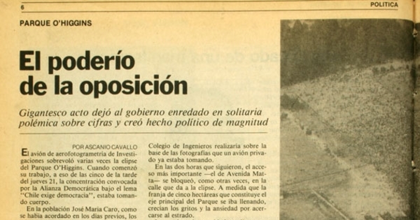 El poderío de la oposición